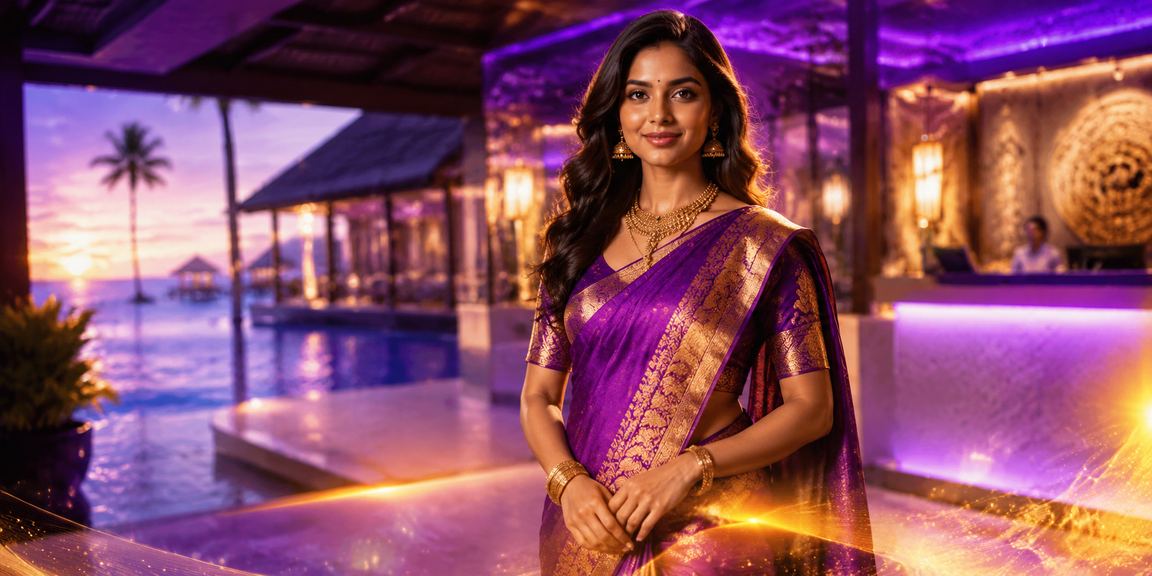 Modern casino environment in Kerala with gold and blue decorations